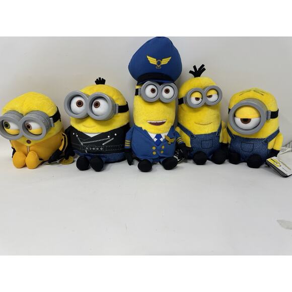 Illumination Minions The Rise of Gru 5 Pcs Set-Otto~Stuart~Bob~Kevin~Pilot Kevin - Picture 2 of 13